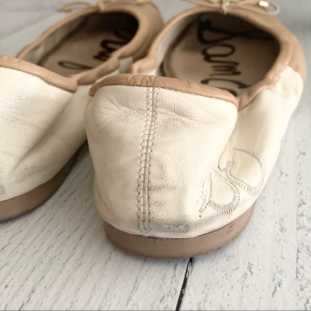 Sam Edelman Two Toned Gold Cap Toe Flats - Picture 6 of 10